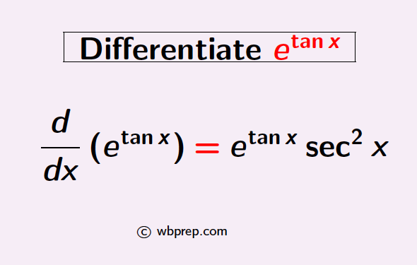 Differentiation of e^tanx